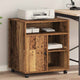 Vidaxl printerstand met opslag oud hout 60 x 50 x 67 cm bewerkt hout