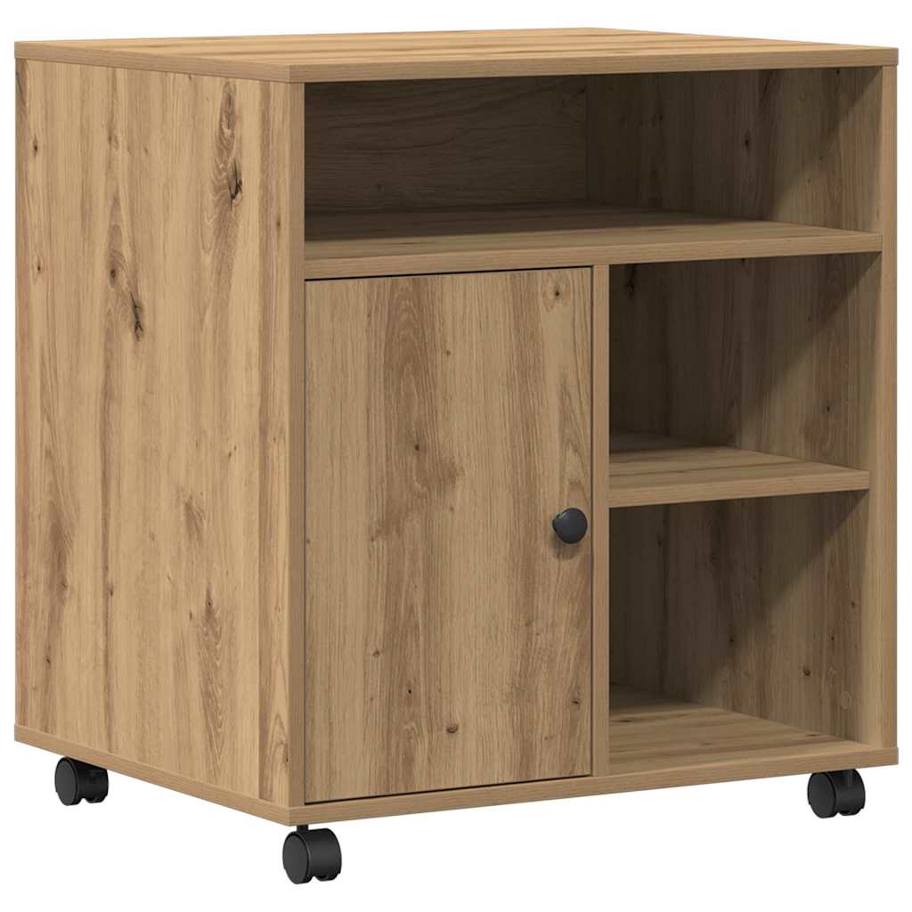 Vidaxl printerstand met opslag artisanaal eikenkleurig 60 x 50 x 67 cm