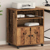 Vidaxl printerstand met opslag oudhout 60 x 48 x 74 cm bewerkt hout