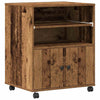 Vidaxl printerstand met opslag oudhout 60 x 48 x 74 cm bewerkt hout