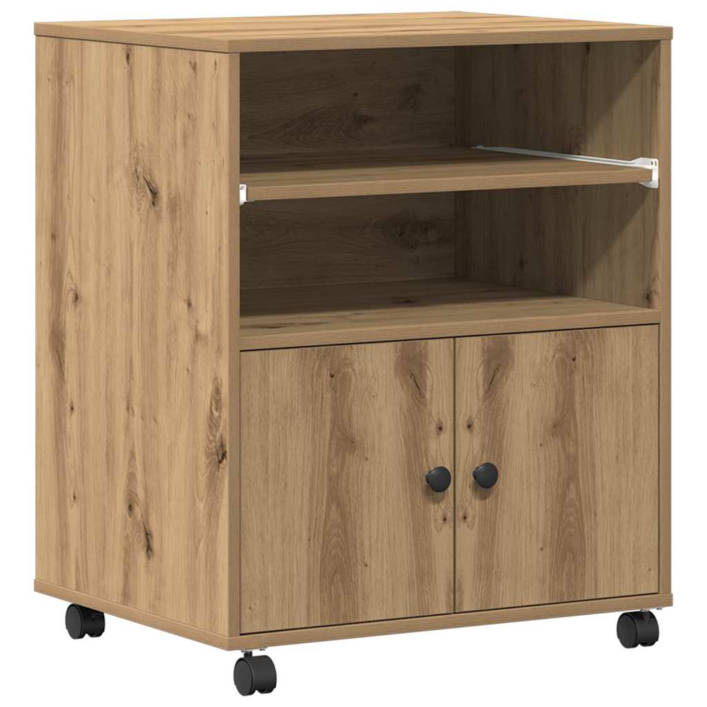 Vidaxl printerstand artisan eiken 60 x 48 x 74 cm bewerkt hout