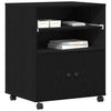 Supporto per stampante Vidaxxl rovere nero 60 x 48 x 74 cm in MDF