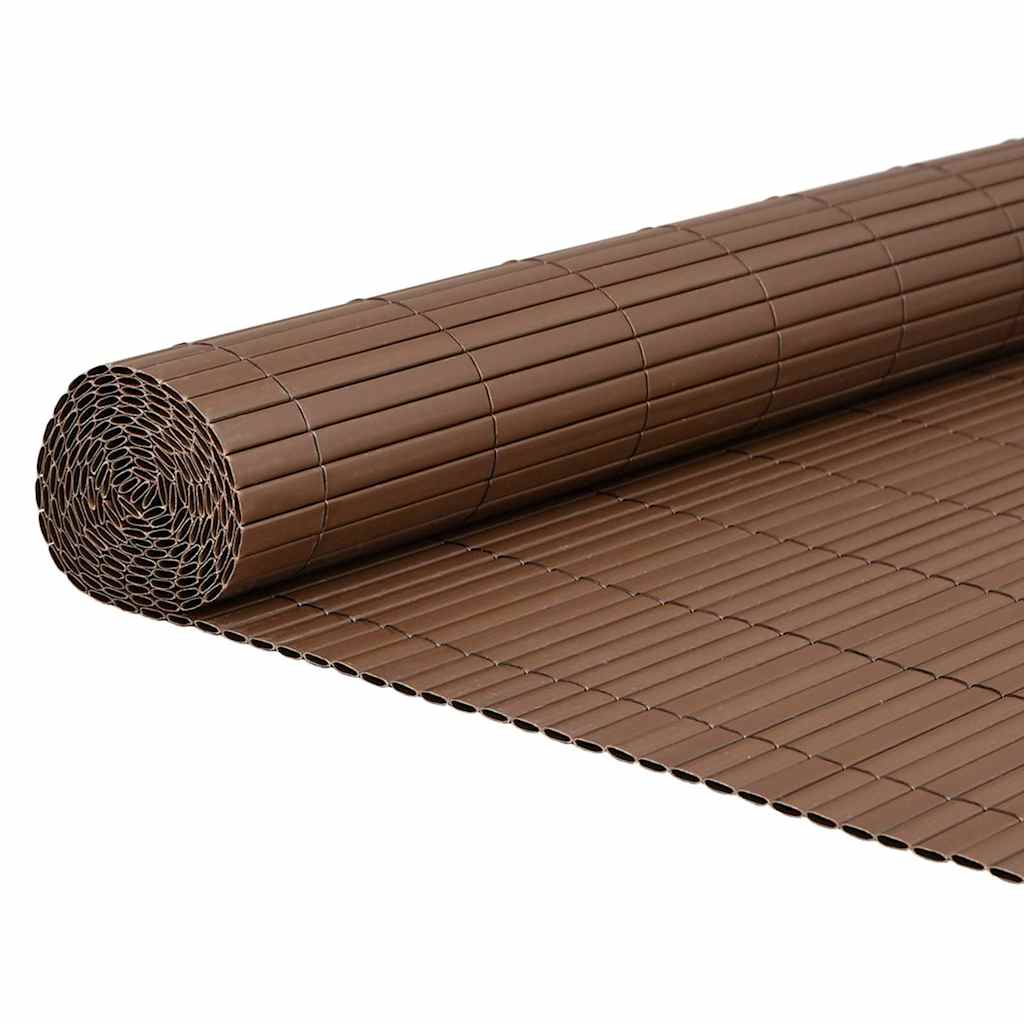 Vidaxx valla de jardín de doble cara marrón 1,8x3 m PVC