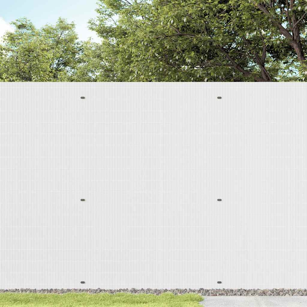 Vidaxl tuinhek dubbelzijdig wit 1,8x5 m pvc