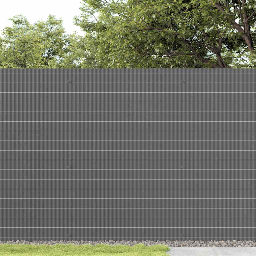 Recinzione da giardino Vidaxx bifacciale grigia 1,8x5 m PVC