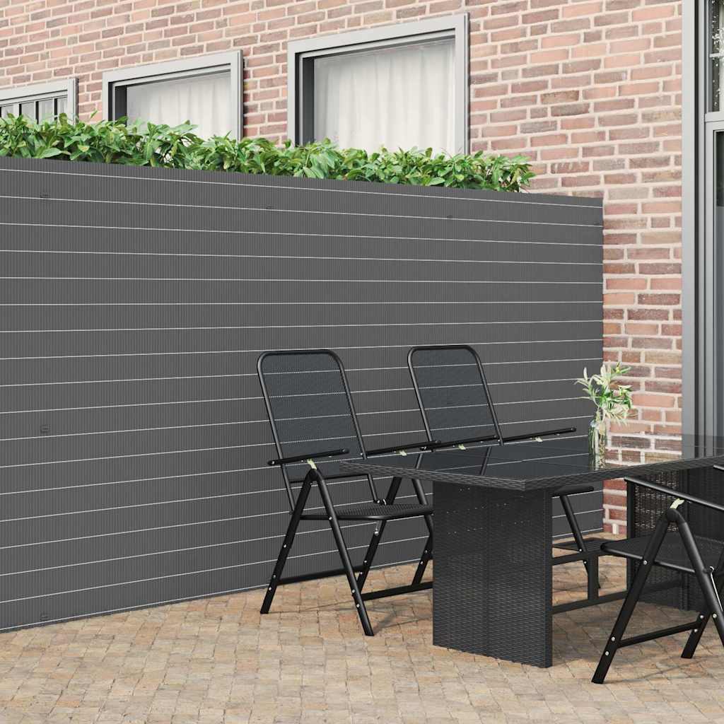 Recinzione da giardino Vidaxx bifacciale grigia 1,8x5 m PVC