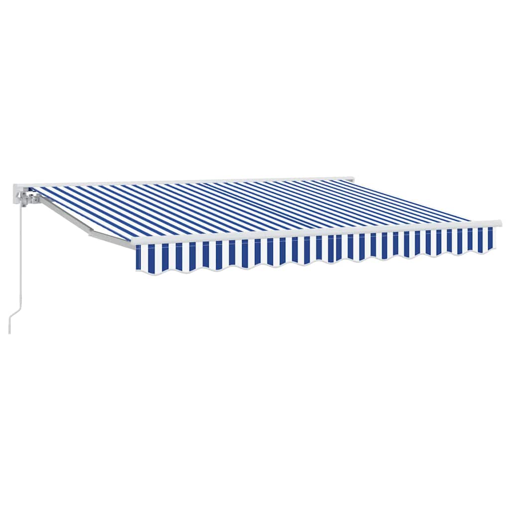 Ombrellone pieghevole Vidaxx blu e bianco 250 x 200 cm