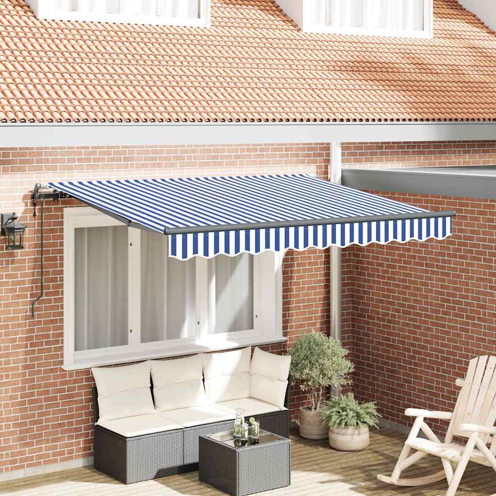 Ombrellone pieghevole Vidaxx in tessuto blu 250 x 200 cm