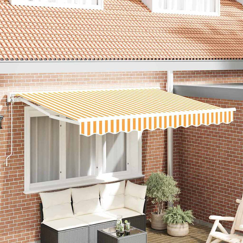 Vidaxx sombrilla plegable amarillo y blanco 250 x 200 cm