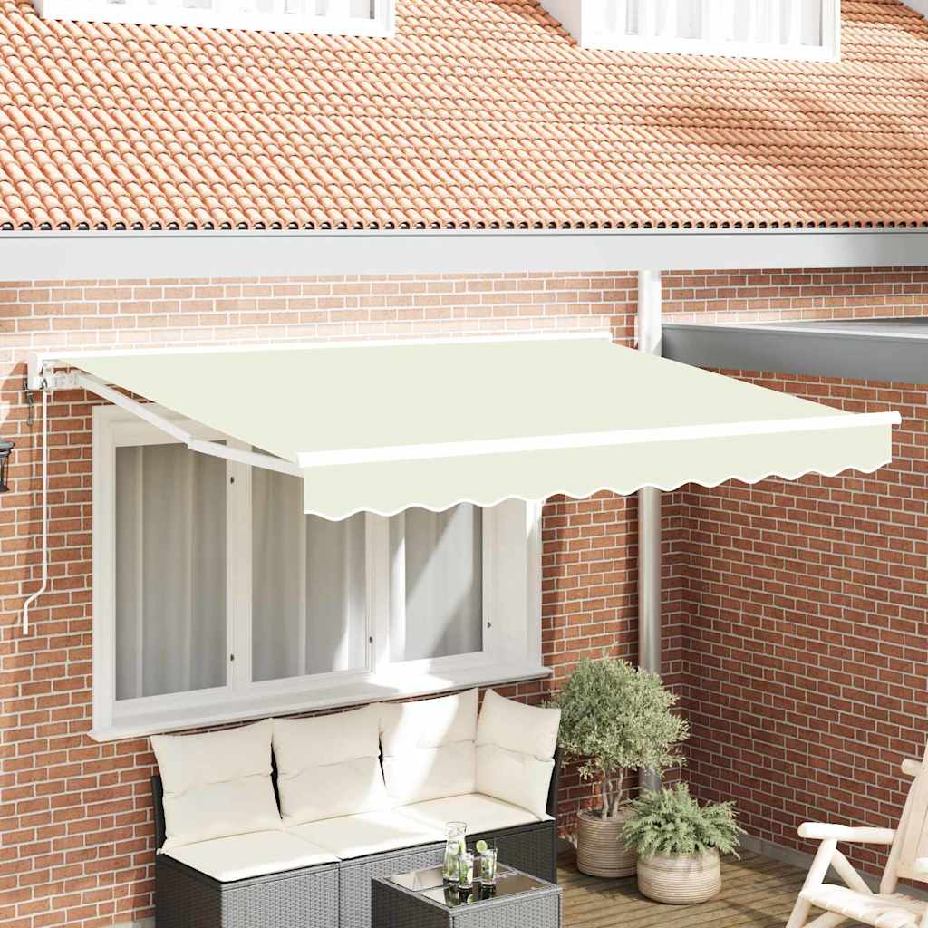 Vidaxl inklapbaar zonnescherm crème 300 x 200 cm polyester en metaal