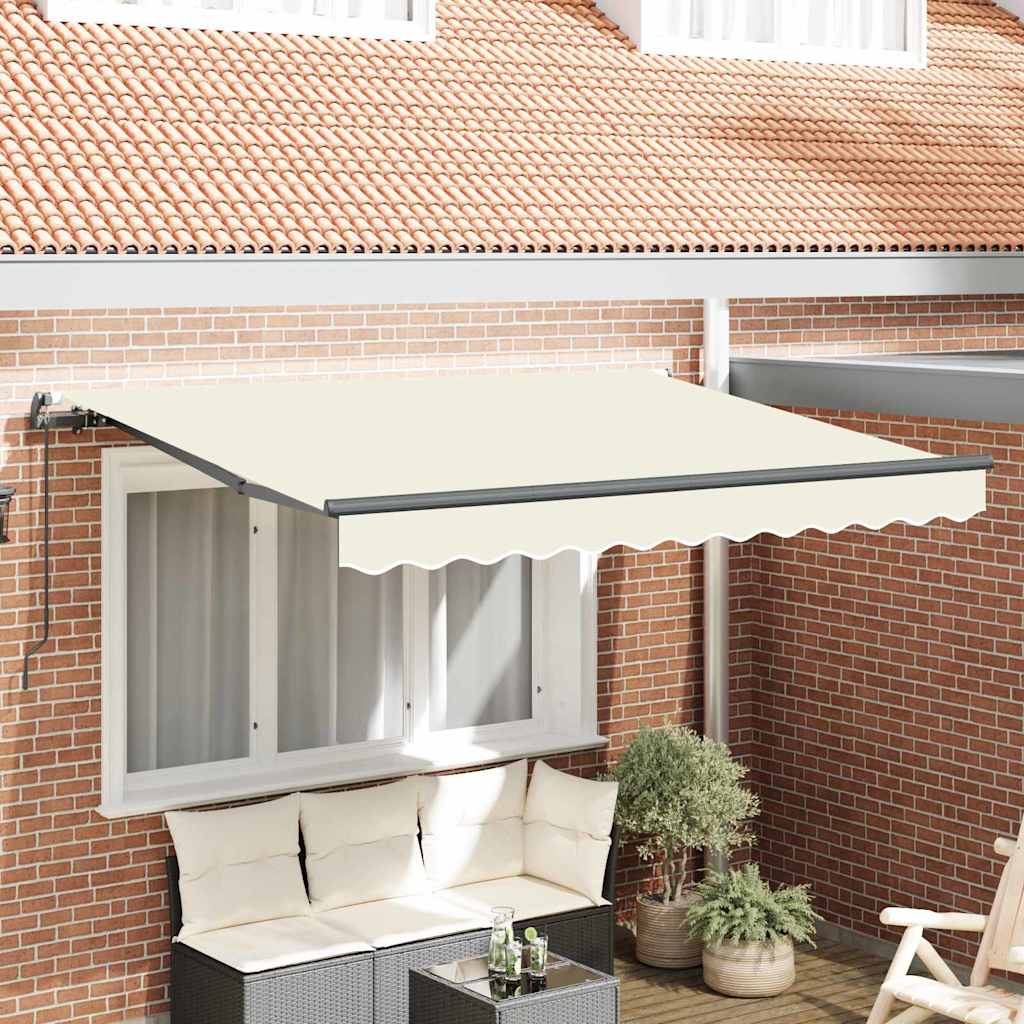 Vidaxl inklapbaar zonnescherm crème 300 x 200 cm stof