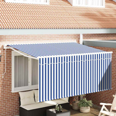 Vidaxx sombrilla plegable azul y blanco 300 x 200 cm