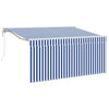 Vidaxl inklapbaar zonnescherm blauw en wit 300 x 200 cm