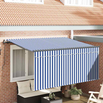 Vidaxx sombrilla plegable azul y blanco 300 x 200 cm