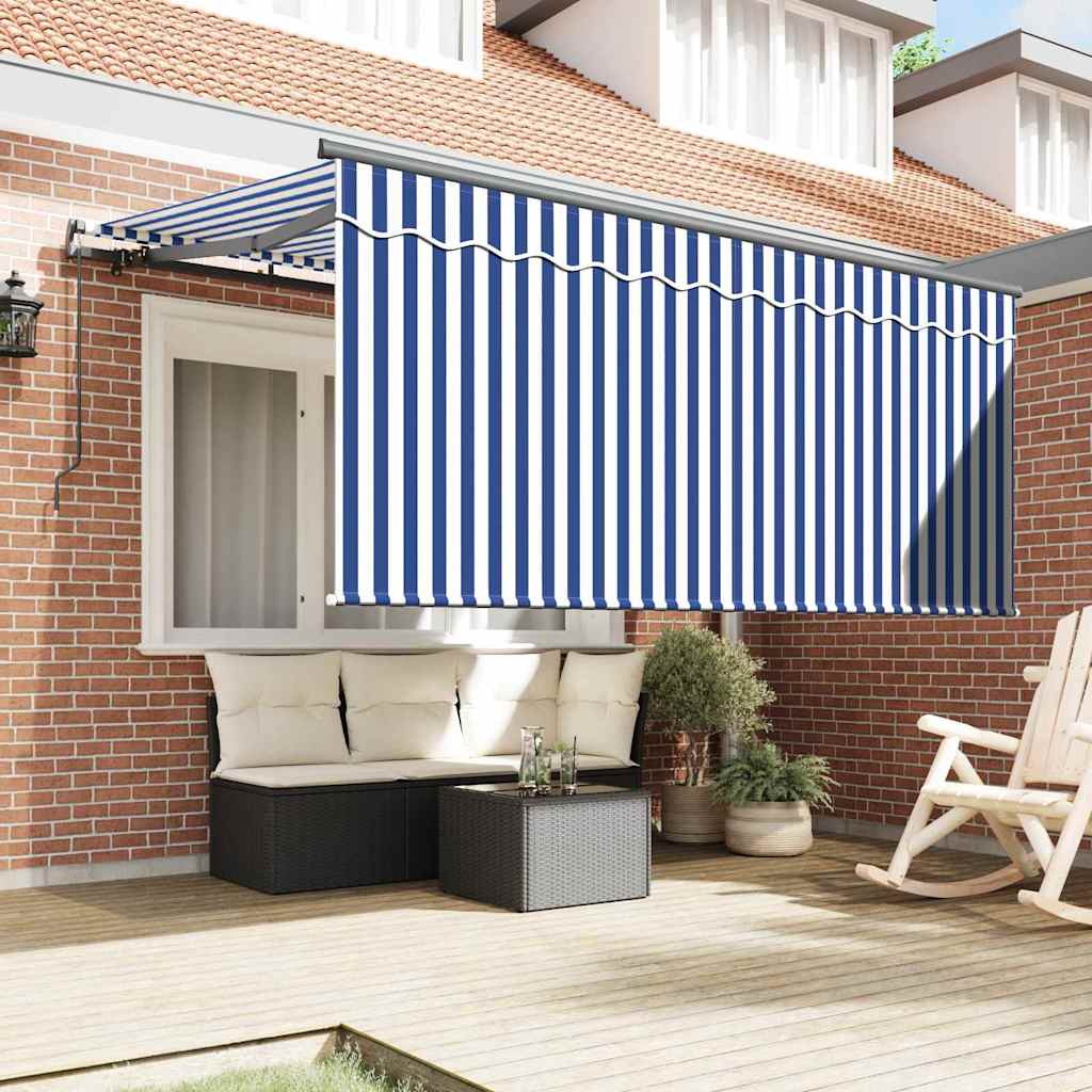 Ombrellone pieghevole Vidaxx blu e bianco 300 x 200 cm