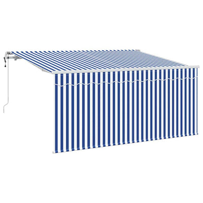 Vidaxx sombrilla plegable azul y blanco 300 x 200 cm