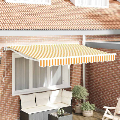 Vidaxl inklapbaar zonnescherm geel en wit 300 x 200 cm