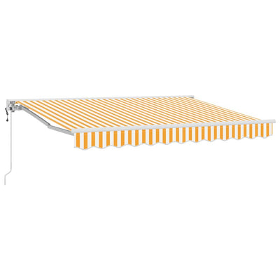 Vidaxl inklapbaar zonnescherm geel en wit 300 x 200 cm