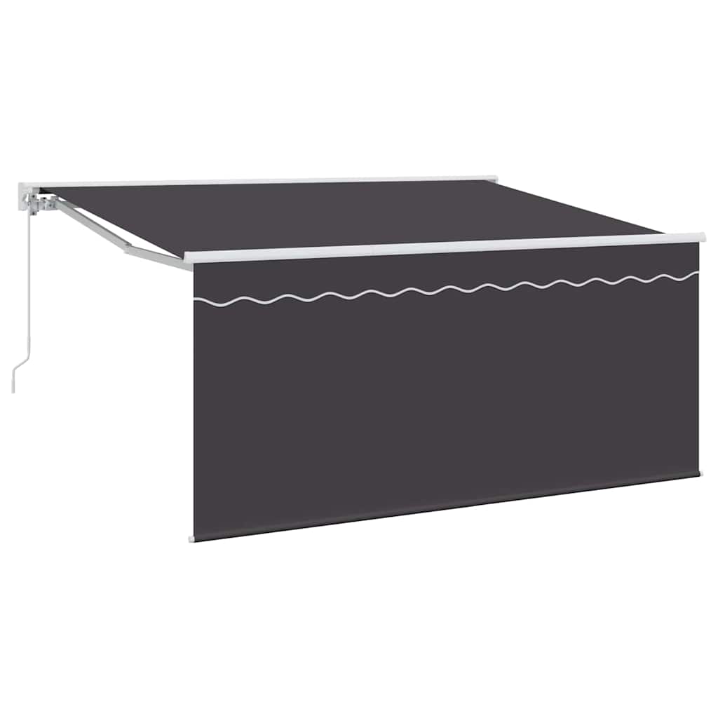 Vidaxl parasole pieghevole in tessuto rigato antracite 300 x 200 cm