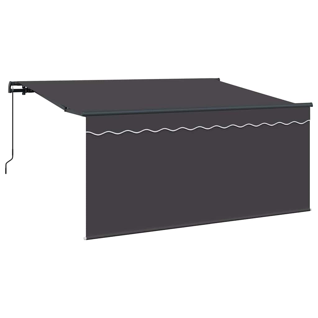 Vidaxl parasole pieghevole in tessuto rigato antracite 300 x 200 cm