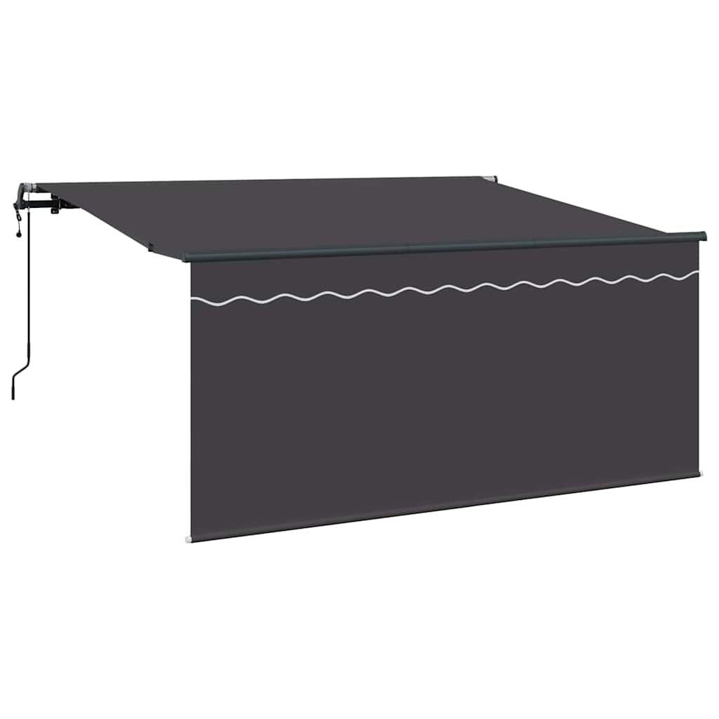 Vidaxl Sombrilla Plegable Tejido Rayas Antracita 300 x 200 cm