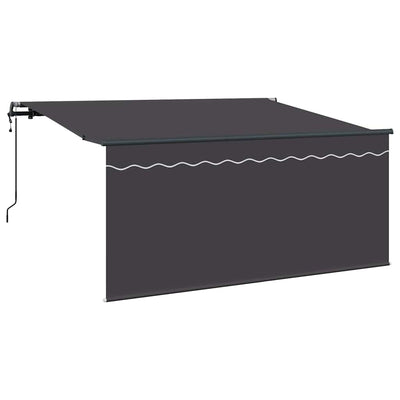 Vidaxl inklapbaar zonnescherm gestreept antraciet 300 x 200 cm stof