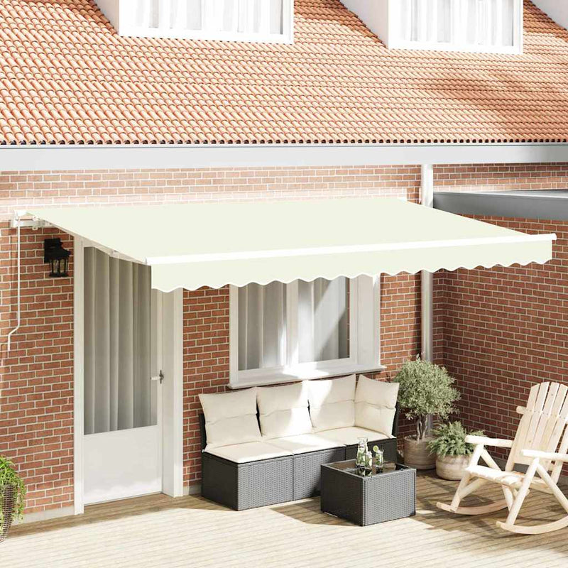 Ombrellone pieghevole Vidaxx in tessuto crema 350 x 200 cm