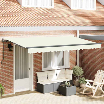 Vidaxx Sombrilla plegable tela crema 350 x 200 cm