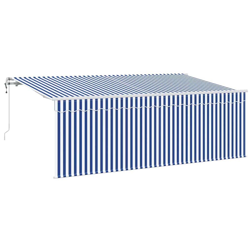 Vidaxx parasol plegable tejido rayas azul 350 x 200 cm