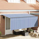Ombrellone pieghevole Vidaxx blu e bianco 350 x 200 cm
