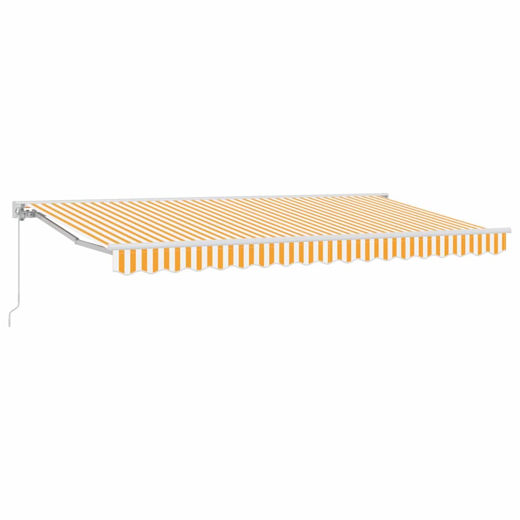 Ombrellone pieghevole Vidaxx giallo e bianco 350 x 200 cm