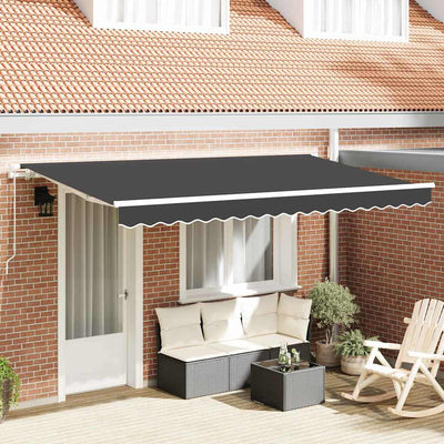 Vidaxl inklapbaar zonnescherm antraciet 350 x 200 cm stof