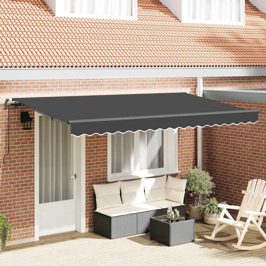 Vidaxl inklapbaar zonnescherm antraciet 350 x 200 cm stof