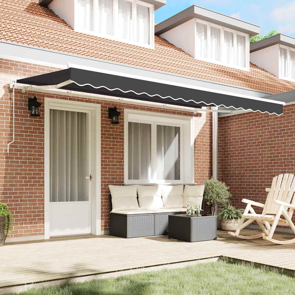 Tenda da sole pieghevole Vidaxx tessuto antracite 350 x 200 cm