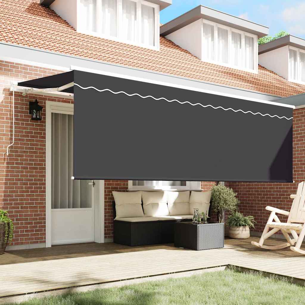 Vidaxl inklapbaar zonnescherm antraciet 350 x 200 cm