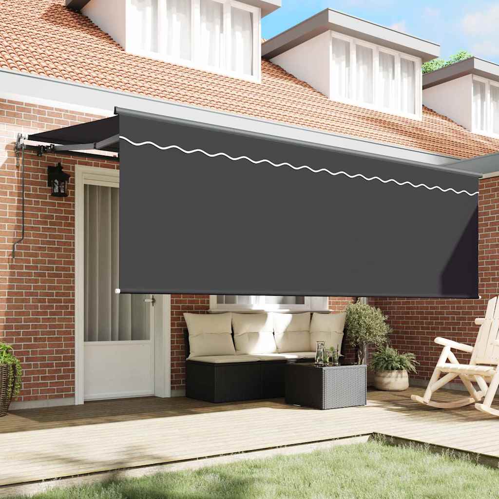 Vidaxl inklapbaar zonnescherm antraciet 350 x 200 cm