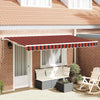 Ombrellone pieghevole Vidaxx arancione e nero 350 x 200 cm