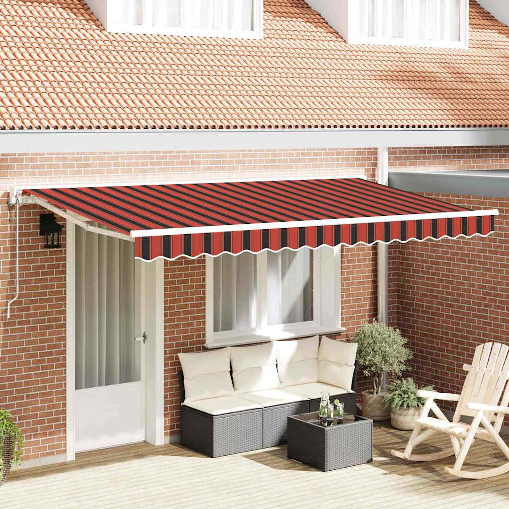 Ombrellone pieghevole Vidaxx arancione e nero 350 x 200 cm
