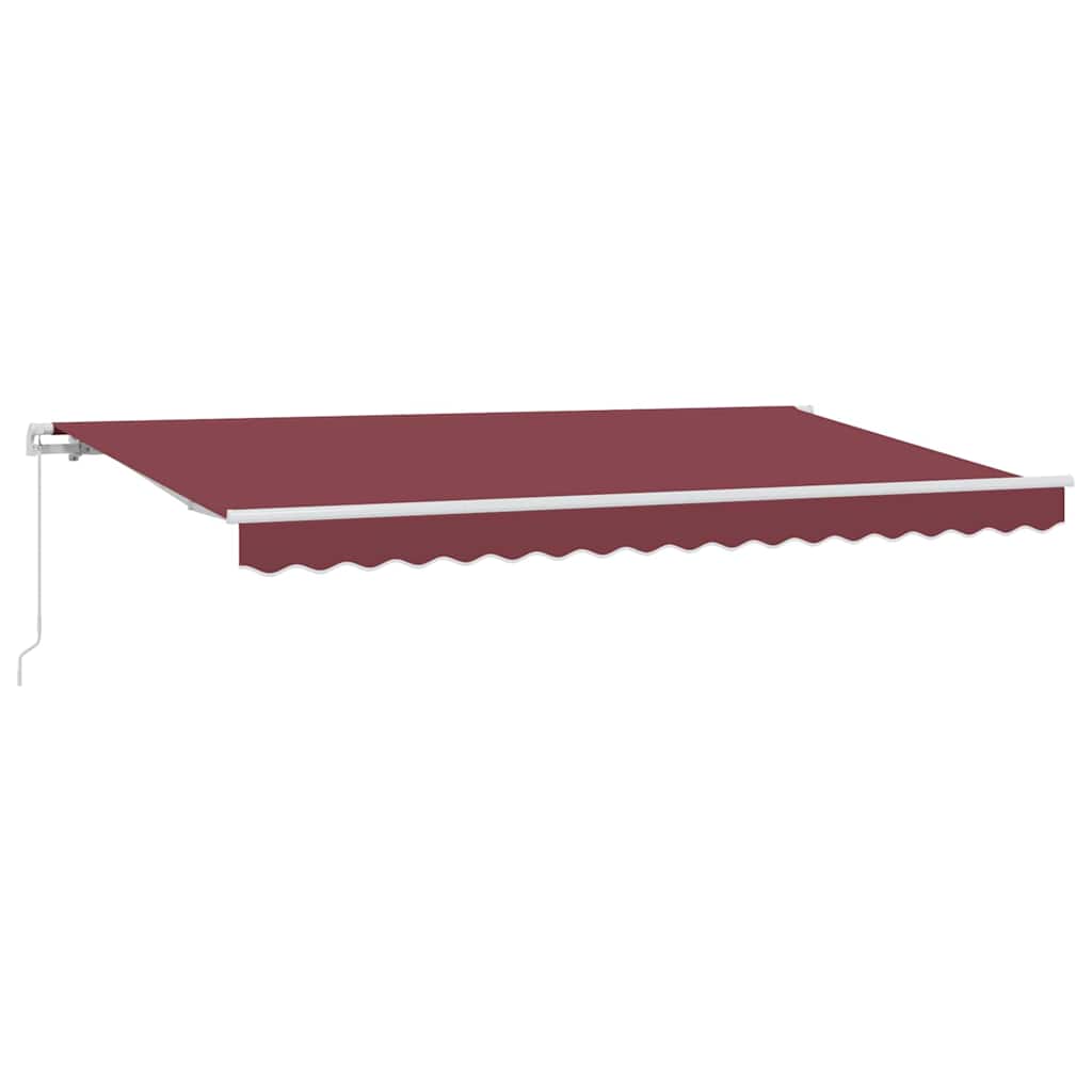 Vidaxl inklapbaar zonnescherm bordeauxrood 350 x 200 cm stof