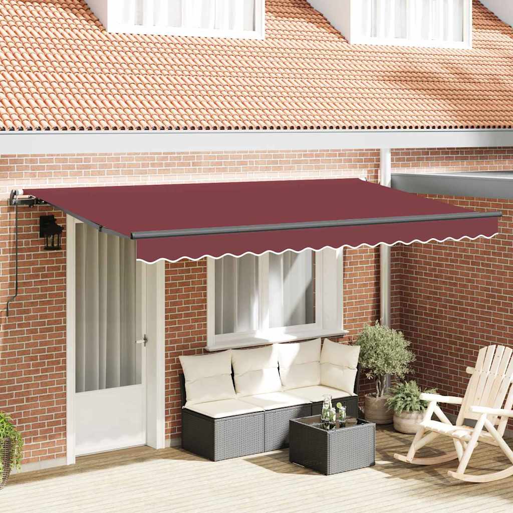 Vidaxx parasol plegable tejido rojo burdeos 350 x 200 cm