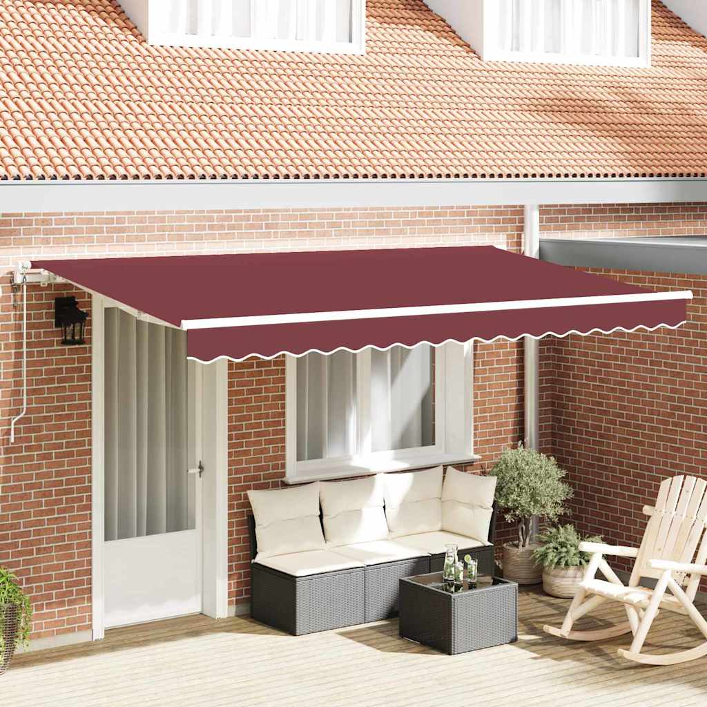 Vidaxx parasol plegable tejido rojo burdeos 350 x 200 cm