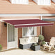 Vidaxx parasol plegable tejido rojo burdeos 350 x 200 cm