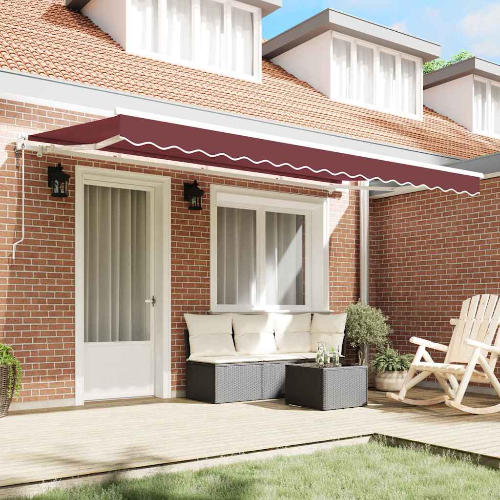Vidaxx parasol plegable tejido rojo burdeos 350 x 200 cm