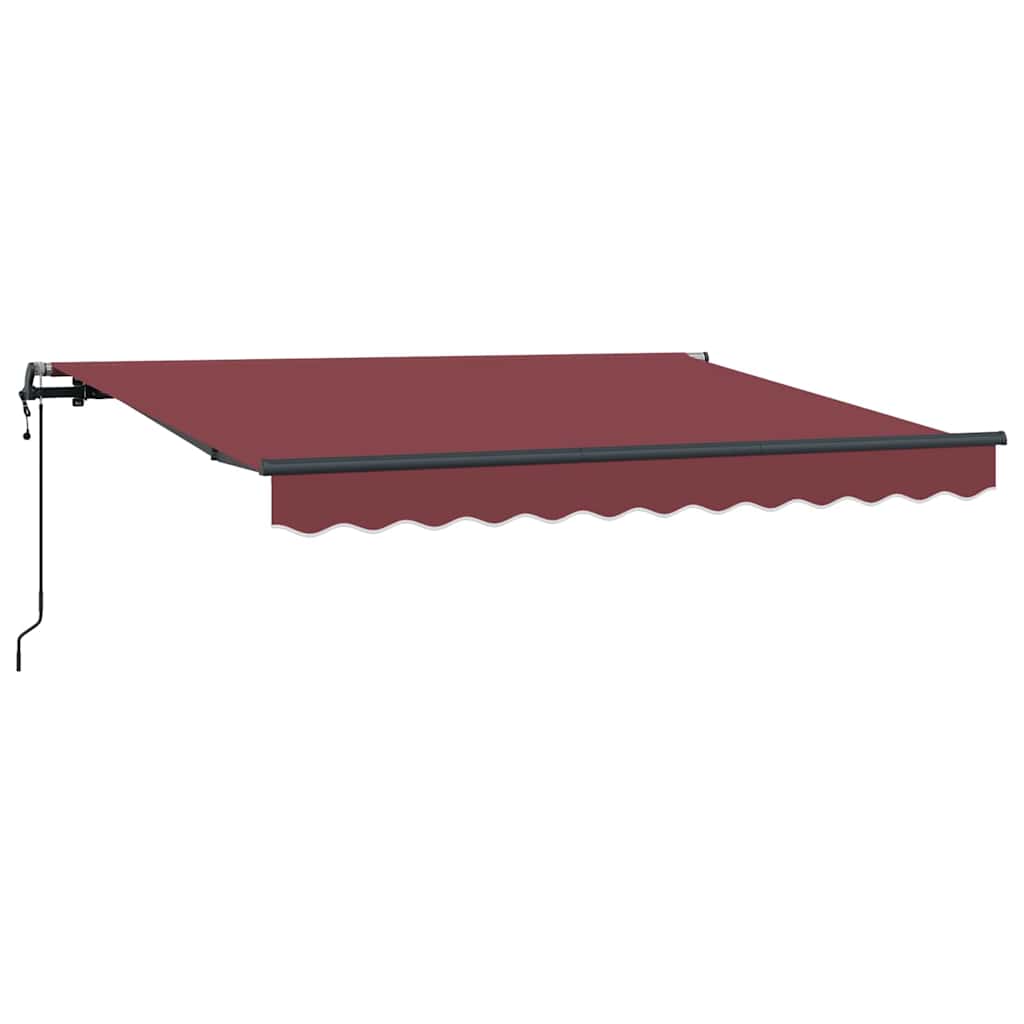 Vidaxl inklapbaar zonnescherm bordeauxrood 350 x 200 x 165 cm stof