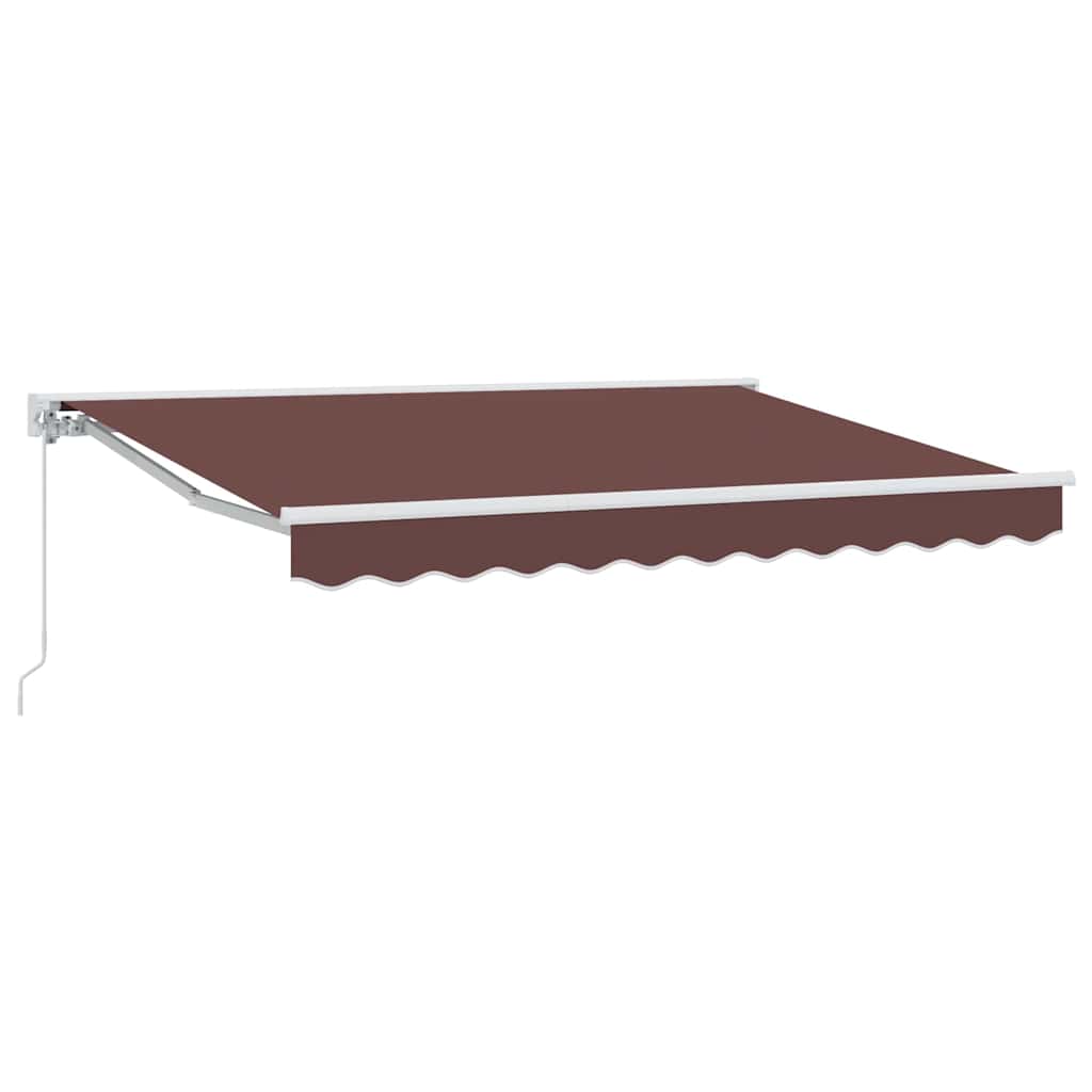 Vidaxx parasol plegable marrón 350 x 200 cm poliéster y metal
