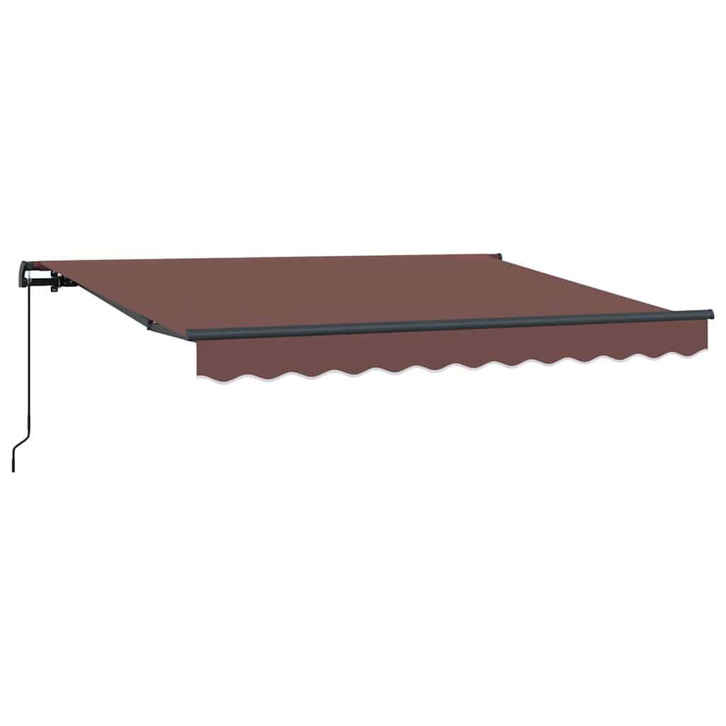 Ombrellone pieghevole Vidaxx in tessuto marrone 350 x 200 cm