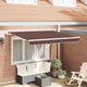 Vidaxx foldable sunshade brown 350 x 200 cm fabric