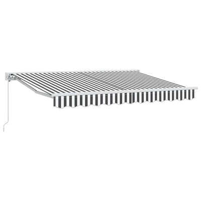 Vidaxl inklapbaar zonnescherm antraciet en wit 350 x 200 cm