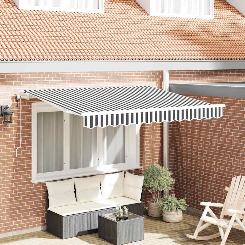 Vidaxl inklapbaar zonnescherm antraciet 350 x 200 cm stof