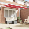 Vidaxl inklapbaar zonnescherm rood 350 x 200 cm polyester en metaal